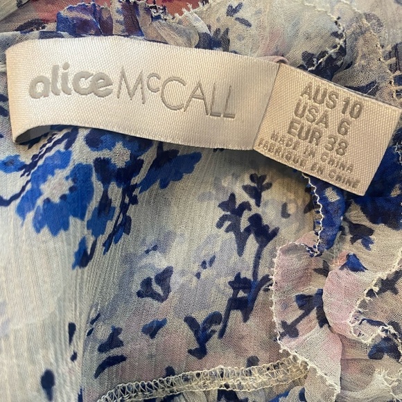 Alice McCall Pirouette Silk Floral Dress Cornflower Blue - Picture 2 of 15